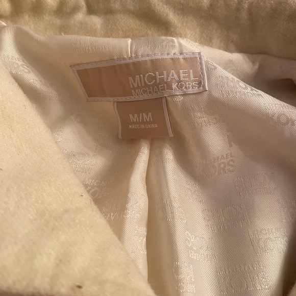 Michael Kors Designer Wool Double Breasted Blazer with Gold Buttons and Chains - Picture 2 of 7